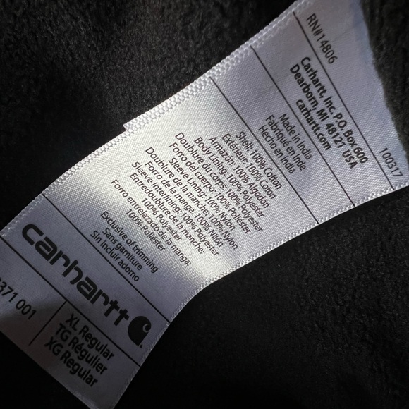 NWT Carhartt Men's Loose Fit Washed Duck Insulated Active Jacket - Picture 4 of 4